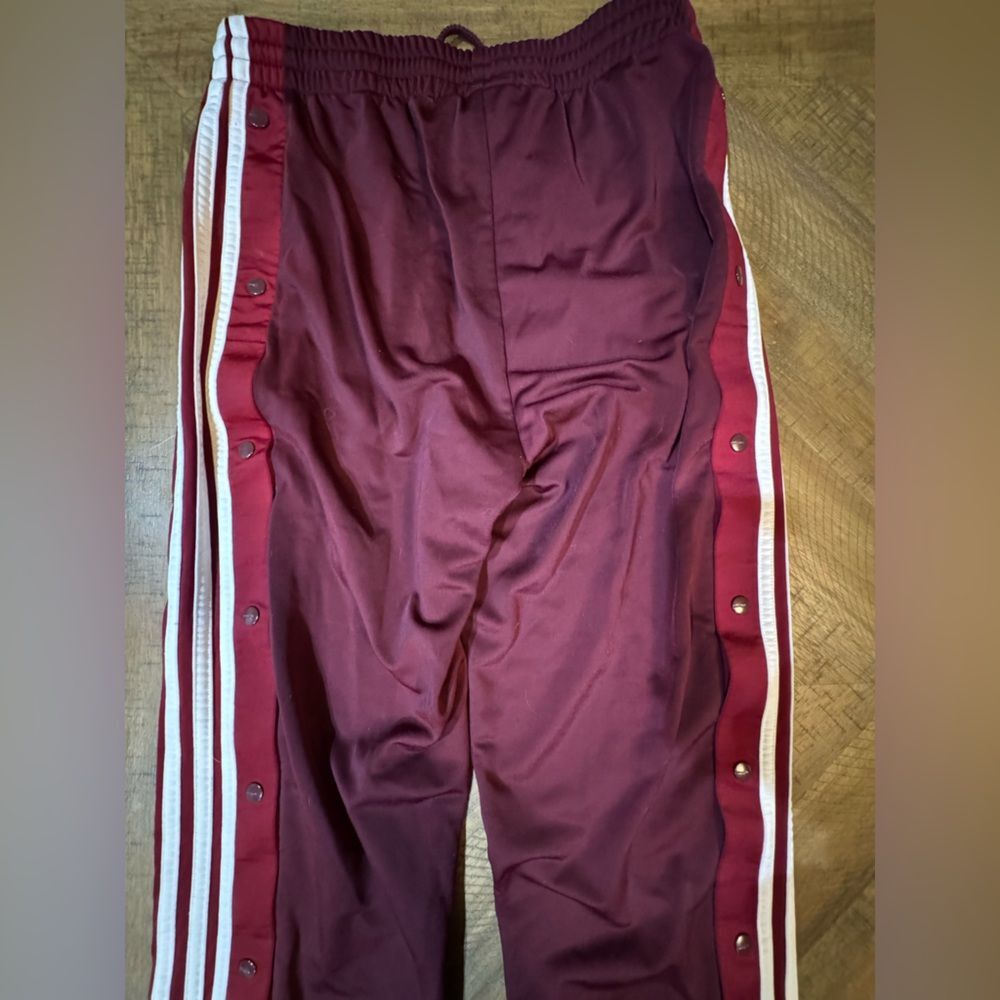 Adidas Originals Adibreak Burgundy Iconic Tear Away Side Snap Track Pants - Picture 8 of 12